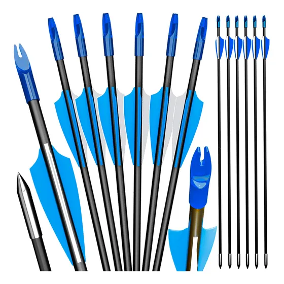 10 Flechas Vixion Azure Para Arco Recurvo A14 (x)