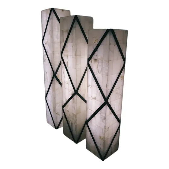 Lamparas De Piso Onix. Luz Tenue Y Sofisticada. Set De 3