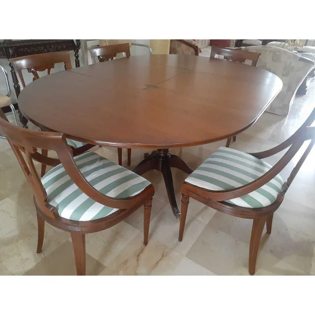 Juego De Comedor Italiano Apliques D Bronce Usado Ver Fotos
