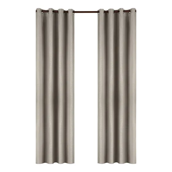 Cortina 100% Blackout Engomada Termica Set 2 Casatua 140x220 Color Beige