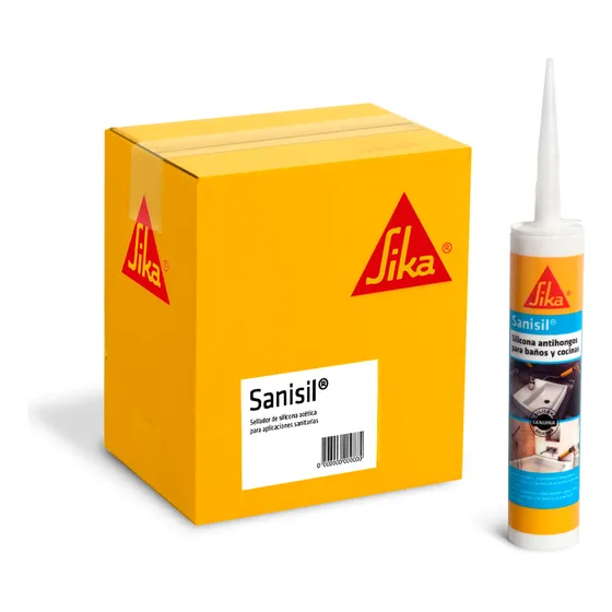 Caja 12 Unid Sellador De Silicona Sika Sanisil 280cc Maria
