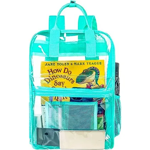 Zlyert Mochila Clara, Bolsa De Libros Transparentes Cq16y