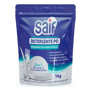 Detergente Em Pó Lava Louças Saif 1kg Detergente Em Pó Lava Louças Saif 1kg