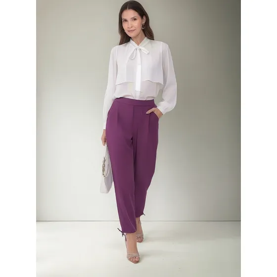 Calça Amaro Jogger Com Recortes Malva