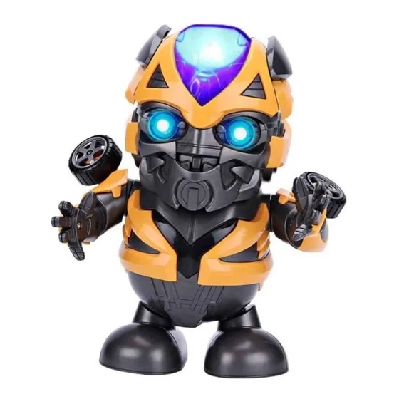 Robot Inteligente Bailarín Música Gira Transformers Bumblebe