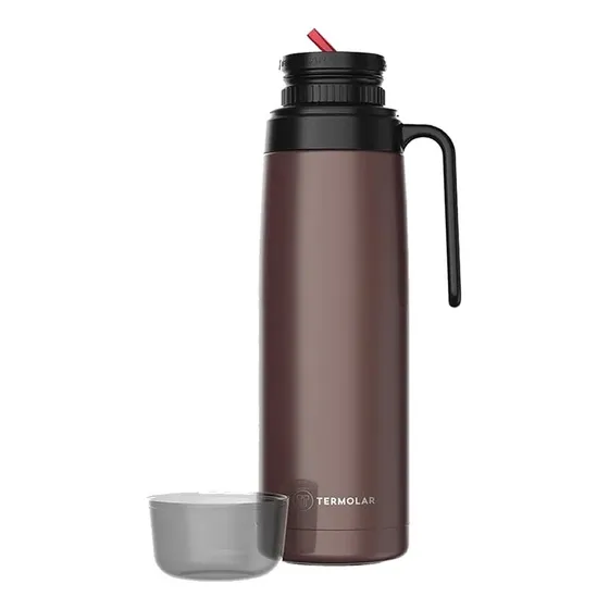Termo Termolar R-evolution Rolha-Dupla1 de acero inoxidable 1L bronce