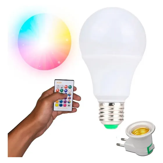Abajur Cromoterapia Led Rgb 16cores Massagem Relaxante