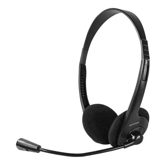 Headset Multilaser Ph002 Stereo Básico C/ Microfone C/ Fio Cor Preto