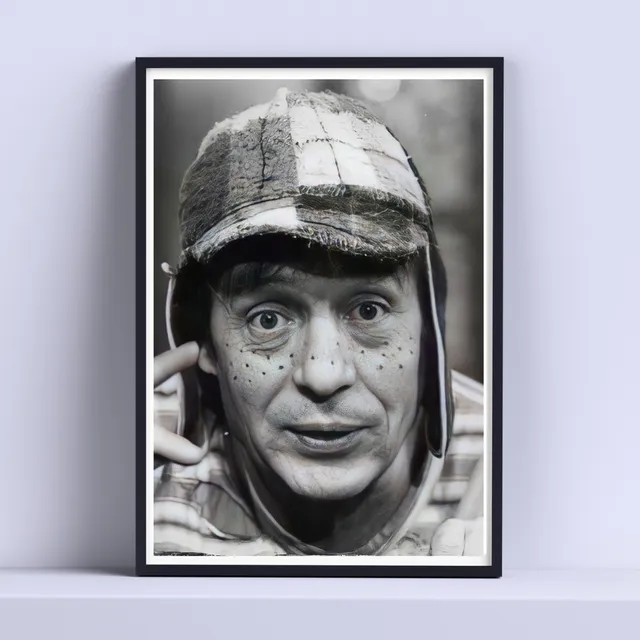 Cuadro Chavo Del 8 Chespirito Decorativo 30x40cm Con Vidrio