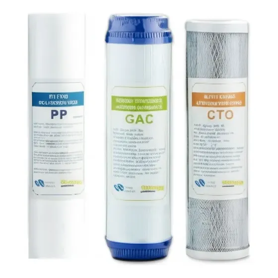 Pack 3 Filtros Antisarro Ablandador 10 Pulgadas 5 Micras Color Blanco