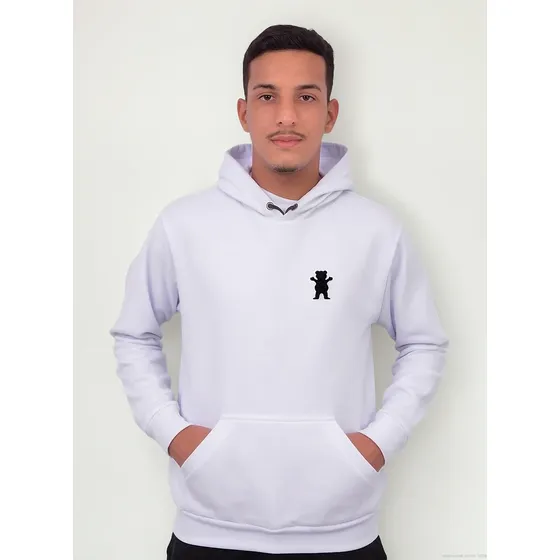 Moletom Da Moda Blusao Masculino Bts Grizzly Urso Lançamento
