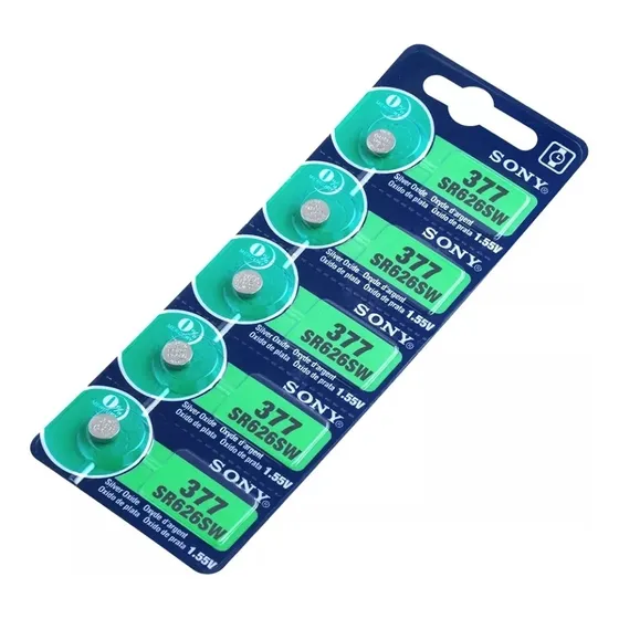 Batería De Reloj 377 Sr626sw Sony Blíster 5 Unidad Fv2028