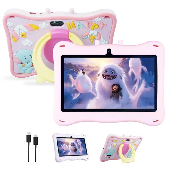 Tablet Para Niño 7", 30 GB de RAM, 128 GB de ROM, tableta Android 15 tabletas de identificación facial Gemini Ai con funda IPS HD SD de 1 TB