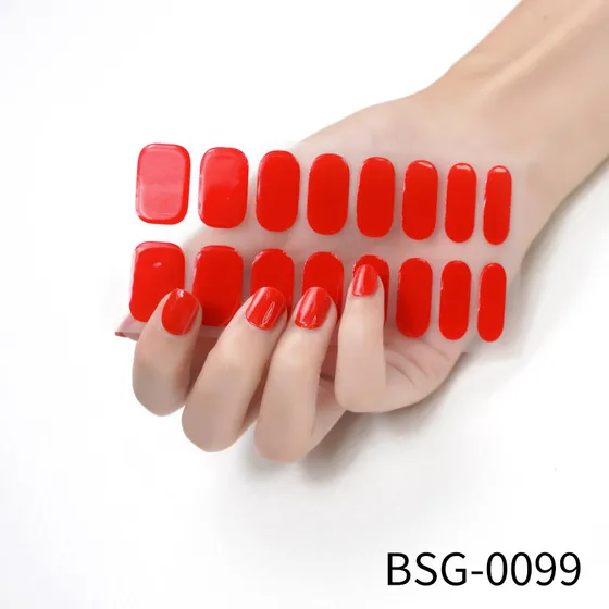 Bsg-0298 - Tiras De Esmalte De Gel Uv De Cor Pura