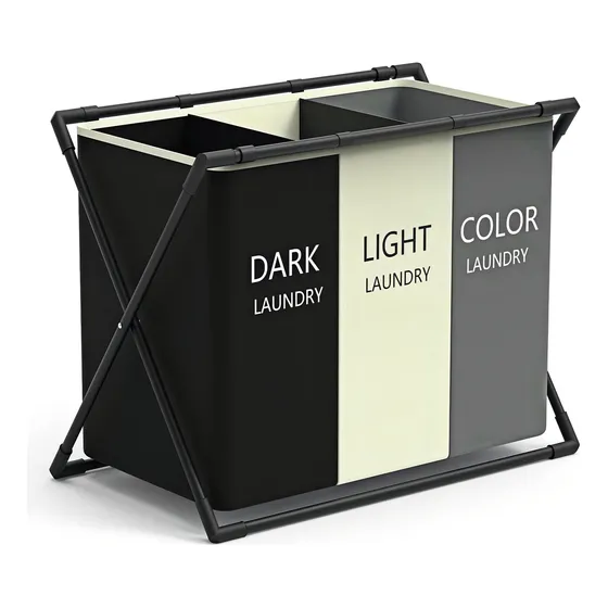 Cesta Para Ropa Sucia, Dekita Cestos Para Lavandería 3 Compart Alta Capacidad Organizador De Ropa Plegable Para Baño, Recámara, Hogar, Juguetes, Ropa Cesto Ropa Sucia Con 3 Compartimentos