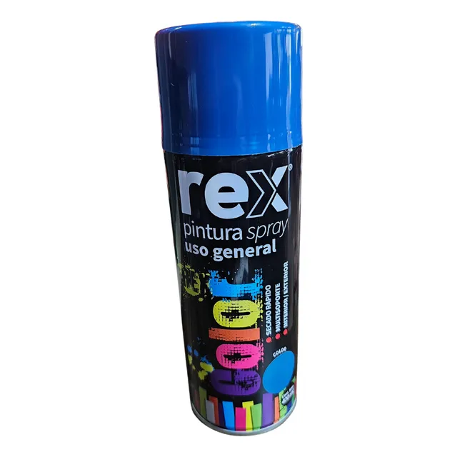 Pintura En Spray Rex Color Azul Azul Brillante