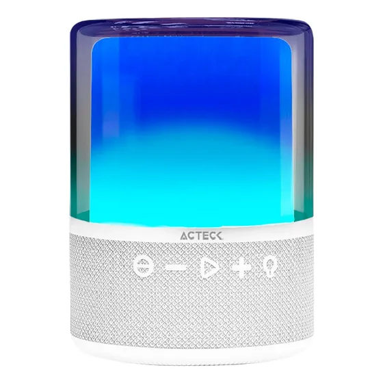 Bocina Bluetooth Acteck  5.2 20w Iluminación Rgb Glee Pure