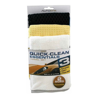 Auto Spa Toallas De Microfibra Con 3 Piezas Quick-clean Auto Spa Toallas De Microfibra Con 3 Piezas Quick-clean