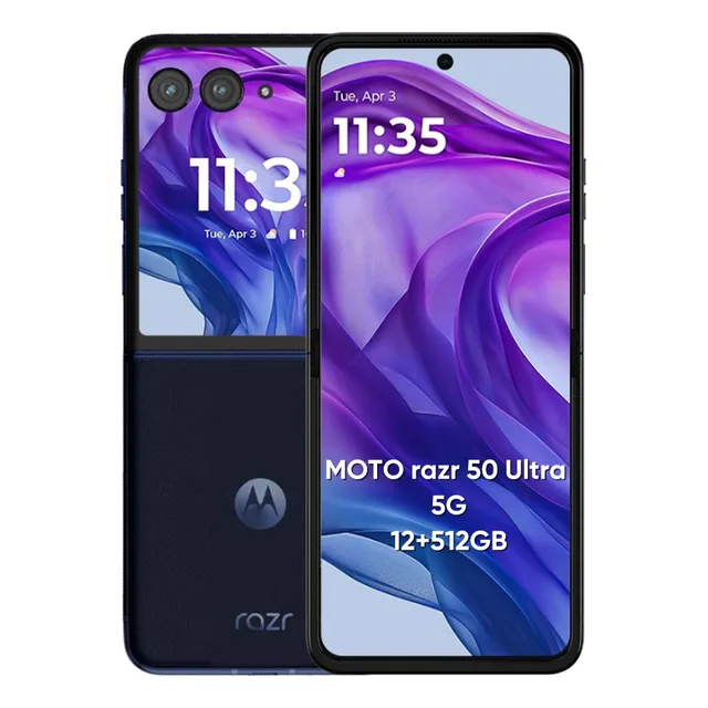 Motorola Razr 50 Ultra 5g Smartphone 512gb 12gb Ram Dual Sim Teléfono Inteligente Plegable 165 Hz Con Nfc Azul