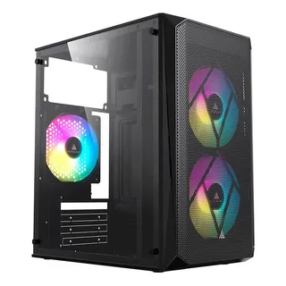 Gabinete Gamer Acegeek Forge Mini-t Lat De Vidro C/2 Fans Bk Gabinete Gamer Acegeek Forge Mini-t Lat De Vidro C/2 Fans Bk