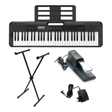 Teclado Musical Casio Ct-s300 + Pedal Sustain Suporte Fonte