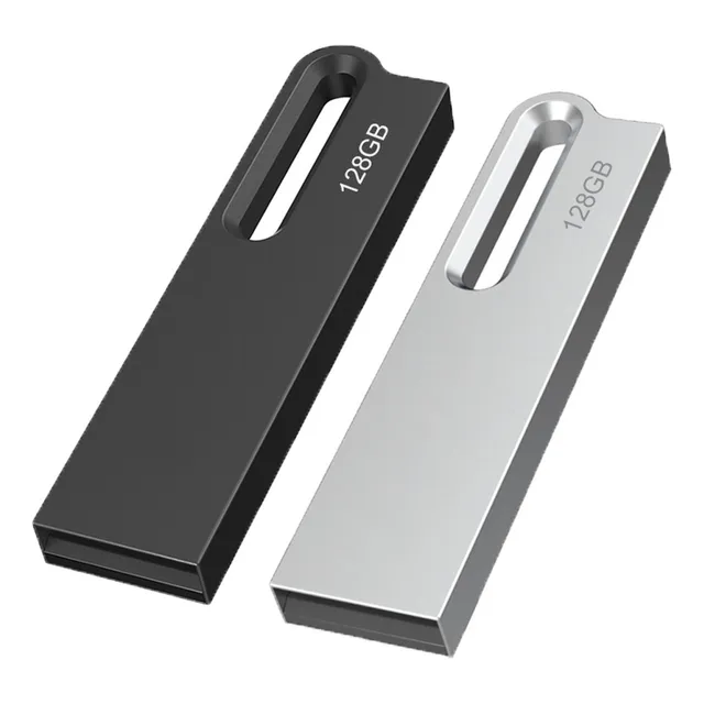 2 Piezas Topesel Memoria Usb 128gb 2.0 Plateada