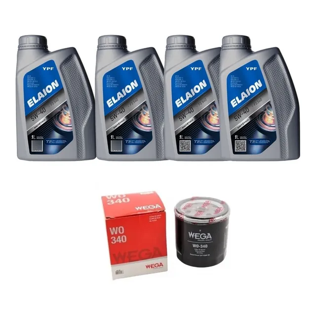Kit Filtro Óleo Elaion 5w40 Saveiro Gol Fox Voyage Spacefox