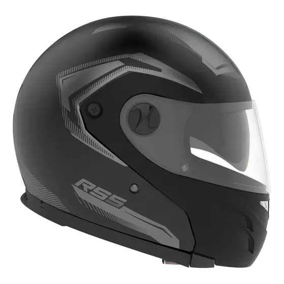 Casco para moto multi-modular Hawk RS5 Vector black y grey mate lisa talle M