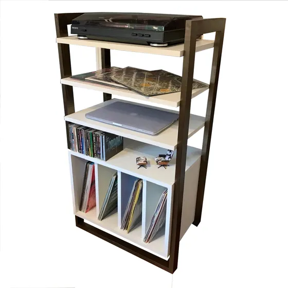 Mueble Para Tornamesa Vinilos Caser De 4 Niveles - Audio Mix