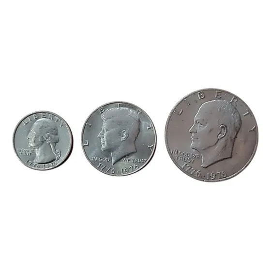 3 Juegos Monedas Quarter Half  Dolar Bicentenario 1776-1976