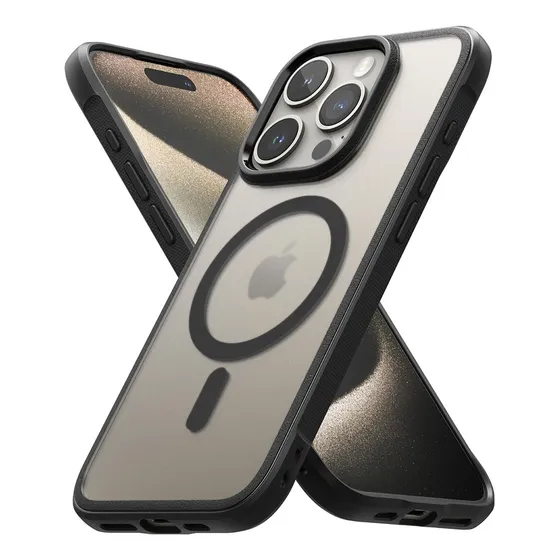 Funda Ringke Fusion Bold Magnetic Compatible iPhone 15 Pro Color Matte Black