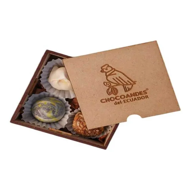 Bombones, Trufas, Brigaderos , Caja En Mdf Set De * 4 Uni