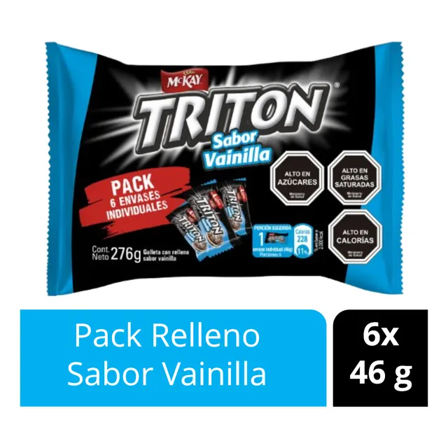 Galleta Triton Vainilla Multipack 6x46g