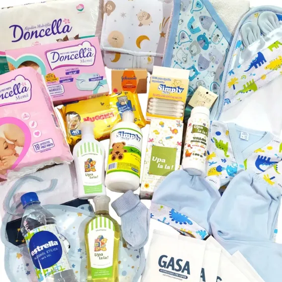 Regalo Ajuar Kit De Bebé Recién Nacidos Pañales Toallas Oleo