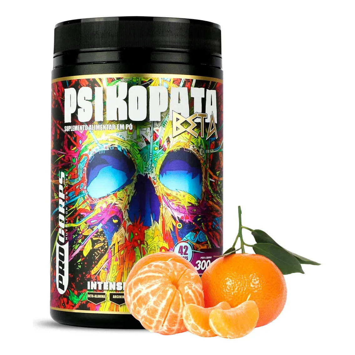 Pré Treino Pro Corps 300g Tangerina Alta Energia Foco Cafeína Beta Alanina Performance Treino