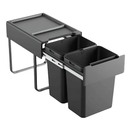 Cesto Extraíble De Basura Doble 40 Litros Calidad Premium