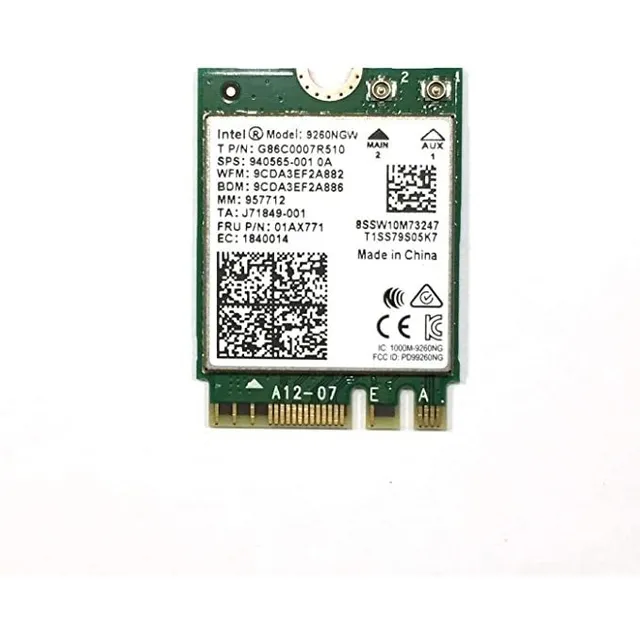 Intel Wireless 9260 Ac Un Solo Componente Interno Unidad De
