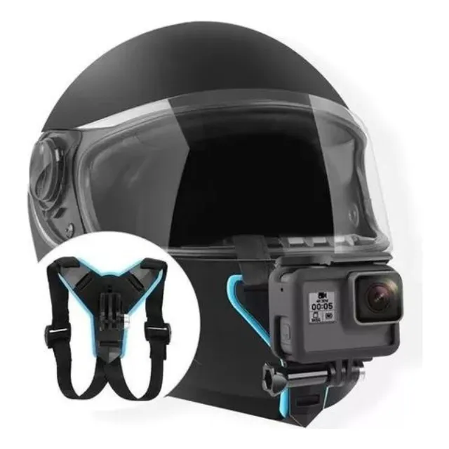 Soporte Arnés De Casco Moto Para Gopro
