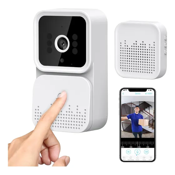 Timbre Inalambrico Con Camara Bluetooth Audio Voz Para Casa