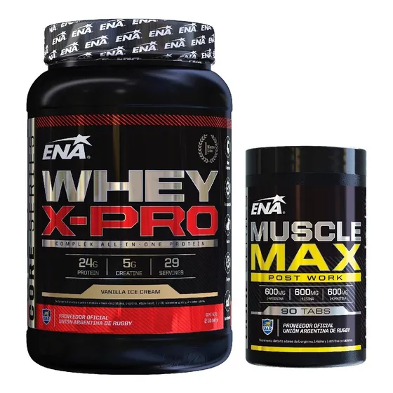 Proteína Ena Whey X Pro Con Creatina Bcaa + Muscle Max