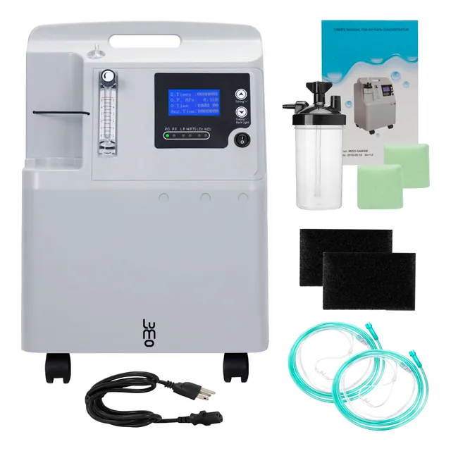 Concentrador De Oxigeno 5l Hospitalario Portatil By Longfian