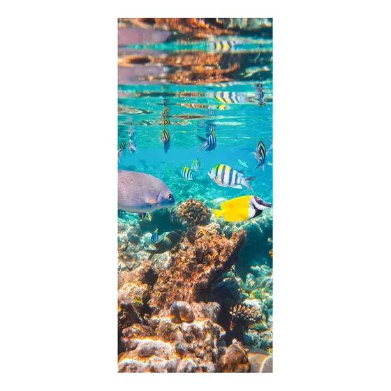 Adesivo Decorativo Porta Fundo Do Mar #04 Cor Colorido
