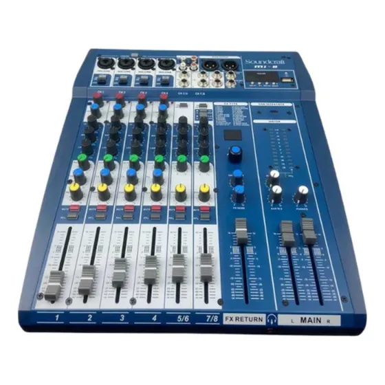 Mesa De Som Soundcraft Mi-8 Profissional 8 Canais Com Efeito