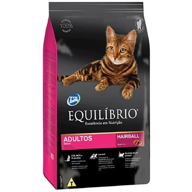 Alimento Equilíbrio Hairball Equilibrio Gatos Hairball para gato adulto