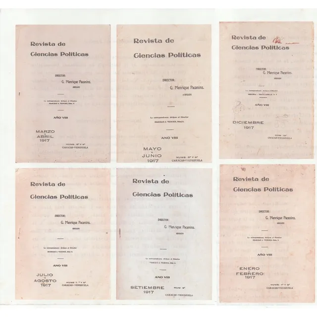 Revista De Ciencias Politicas Caracas 1917