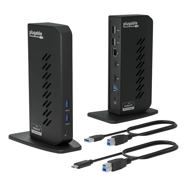 Estación De Acoplamiento Universal Usb 3.0 Y Usb-c Para Portátil Con 2 Puertos Hdmi Para Windows, Mac Y Chromeos (gigabit Ethernet, Audio, 6 Puertos Usb)