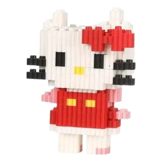 Mini Bloques Didáctico Hello Kitty  Figura 3d Armable 450pzs