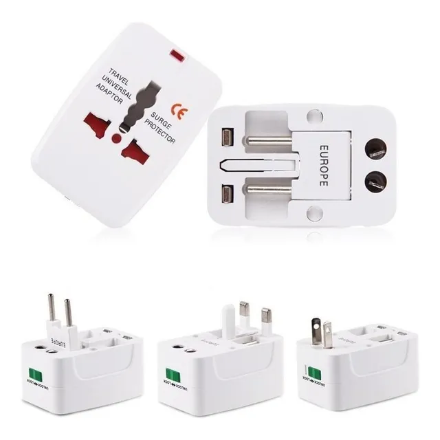Adaptador Corriente Viajero Universal Europa Cargador +forro