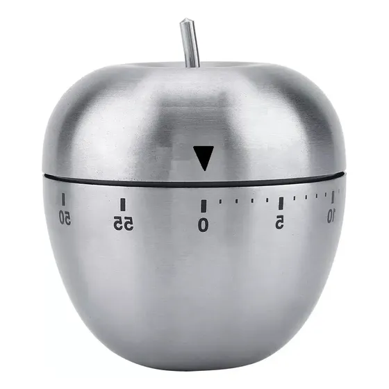 Reloj Manzana Temporizador Medidor Timer En Acero Inoxidable Color Plateado \u002F Manzana 1 | Cuotas sin interés