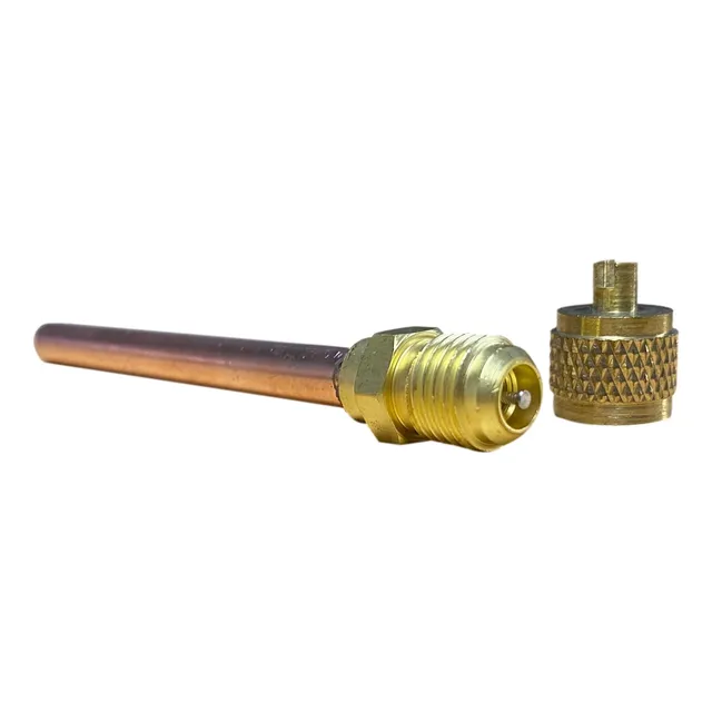 Valvula De Carga P/soldar Con Chicote 1/4 Refrigeracion X 10